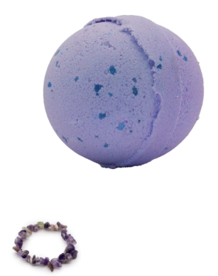 bombe de bain "bracelet" améthyste/ lavande