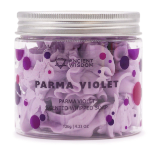 savon crème fouettée à la violette