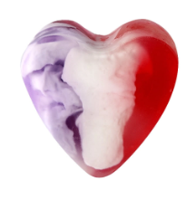 savon glycérine coeur violette