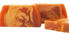 savon tranché caramel